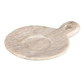Creative Co-Op Hand-Carved Marble Dish - Luxurious Beige Elegance