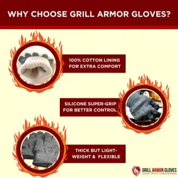 Grill Armor Gloves for Extreme Heat & Cut Resistance