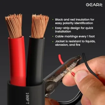 GearIT 16/2 Speaker Wire - 250 Feet OFC Speaker Cable