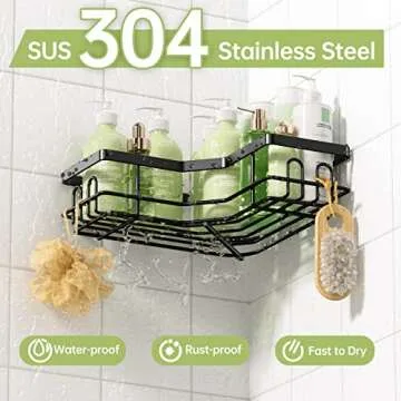 TOPCHASE Corner Shower Caddy Perfect for Bathroom Storage