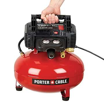 PORTER-CABLE Air Compressor, 6-Gallon, Pancake, Oil-Free (C2002)