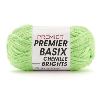 Premier Yarns Basix Chenille Brights Yarn 5.3 Oz Each Skein 6 Super Bulky Chunky Weight 3 Pack Bundl...