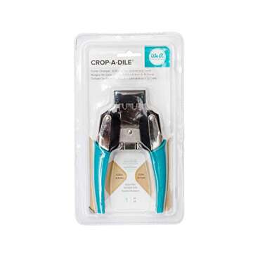 We R Memory Keepers, Crop-A-Dile Corner Chomper Punch, Teal, Comfort Handle, for .25"-.5" Corner Rounder, Crafting and Scrapbooking Tool, Compatible for Most Cardstock Paper, Leather, Fabric and More