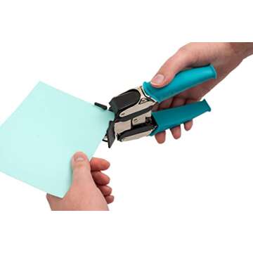 We R Memory Keepers, Crop-A-Dile Corner Chomper Punch, Teal, Comfort Handle, for .25"-.5" Corner Rounder, Crafting and Scrapbooking Tool, Compatible for Most Cardstock Paper, Leather, Fabric and More