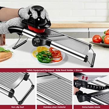 ZNM Adjustable Mandoline Slicer for Kitchen Efficiency