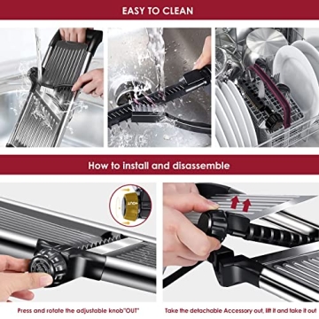 ZNM Adjustable Mandoline Slicer for Kitchen Efficiency