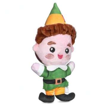 Elf for Pets 6" Buddy The Elf Dog Plush Squeaker Toy | Squeaky Plush Toys for Dogs | Officially Licensed Pet Product for Dogs and Pet Stocking Stuffers (FF23462)