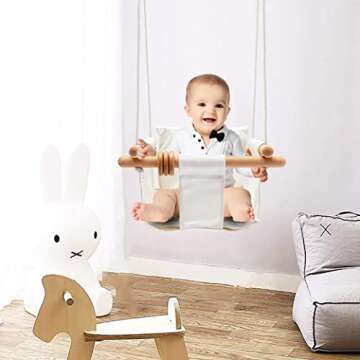 Mlian Secure Baby Canvas Swing - Safe Indoor/Outdoor Seat for Kids