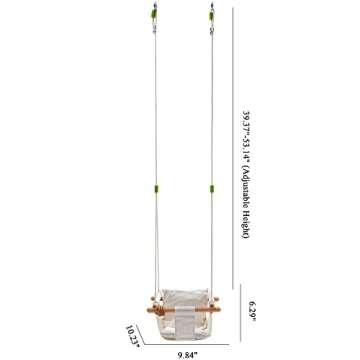 Mlian Secure Baby Canvas Swing for Indoor & Outdoor Fun