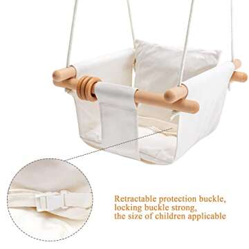 Mlian Secure Baby Canvas Swing for Indoor & Outdoor Fun