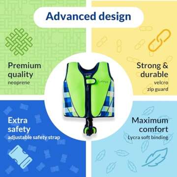 Limmys Premium Toddler Swim Vest - Toddler floaties, and Buoyancy Swimming Aid - Modern Design Swimm...