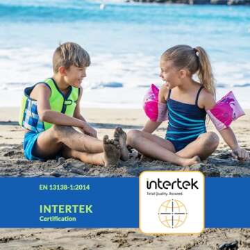 Limmys Premium Toddler Swim Vest - Toddler floaties, and Buoyancy Swimming Aid - Modern Design Swimming Vest for Boys, Girls and Babies - Drawstring Bag Included