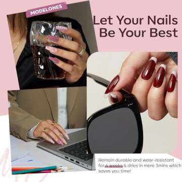 modelones Quick Dry Nail Polish 6 Colors for Women