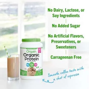 Orgain Organic Vegan Protein Powder for Shakes & Smoothies