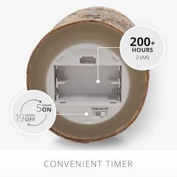 Luminara Birch Wrapped Flameless Candle - Realistic LED Light