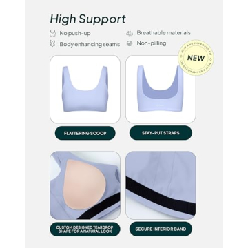 PAVOI ACTIVE High Support Yoga Sports Bra for Women