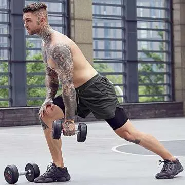 OEBLD Men's 2-in-1 Gym Workout Shorts with Towel Loop