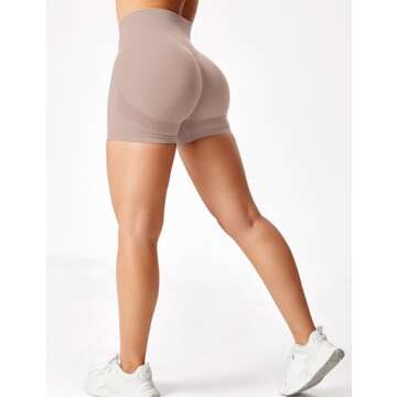 YEOREO Professional Women Workout Shorts 3.6" Scrunch Shorts Seamless High Waisted Contour Gym Yoga ...