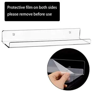 Cerpourt Acrylic Floating Wall Shelves Set of 4 for Home