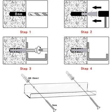 Cerpourt Acrylic Floating Wall Shelves Set of 4 for Home