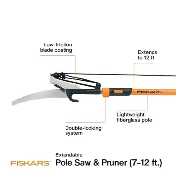 Fiskars 2-in-1 Extendable Pole Saw and Pruner Tool