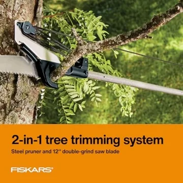 Fiskars 2-in-1 Extendable Pole Saw and Pruner Tool