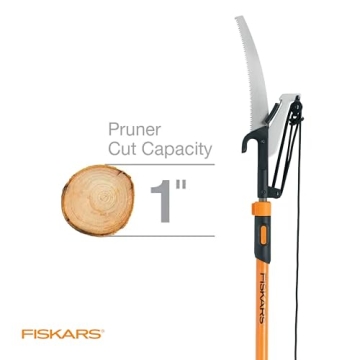 Fiskars 2-in-1 Extendable Pole Saw and Pruner Tool