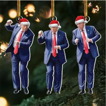 Trump Dancing Christmas Ornament for 2024