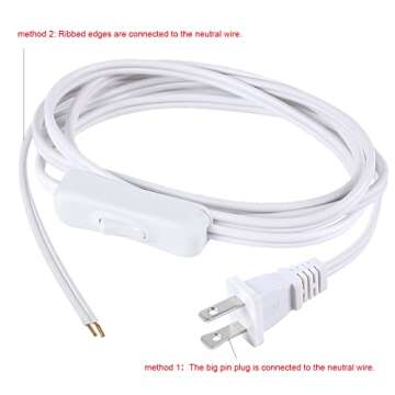 Versatile 12FT Power Cord with Switch for Easy Control