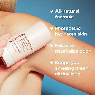 Alleyoop Slow Your Roll All-Natural Deodorant for Women & Men in Pomegranate - Formulated with Magne...