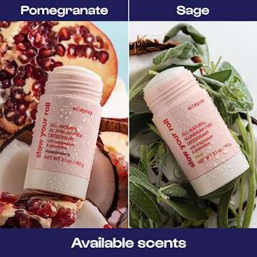 Alleyoop Slow Your Roll All-Natural Deodorant for Women & Men in Pomegranate - Formulated with Magnesium Hydroxide, Probiotics & Coconut Oil – Aluminum-Free, Baking Soda-Free, Cruelty-Free, Vegan