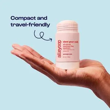 Alleyoop Slow Your Roll All-Natural Deodorant for Women & Men in Pomegranate - Formulated with Magnesium Hydroxide, Probiotics & Coconut Oil – Aluminum-Free, Baking Soda-Free, Cruelty-Free, Vegan