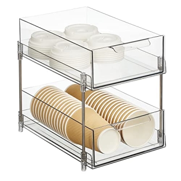 Nate Home 2-Tier Sliding Pull-Out Drawer Organizer