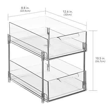 Nate Home 2-Tier Sliding Pull-Out Drawer Organizer