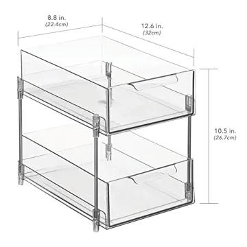 Nate Home 2-Tier Sliding Pull-Out Drawer Organizer