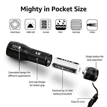 Lighting EVER LED Flashlight Compact Bright Waterproof