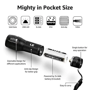 Lighting EVER LED Flashlight Compact Bright Waterproof