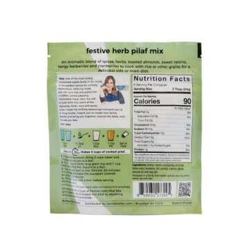 Jamie Geller Festive Herb Pilaf Mix | 2 Pack, 5 oz bag (142g) | OU KOSHER PAREVE | Seasonings for Ri...