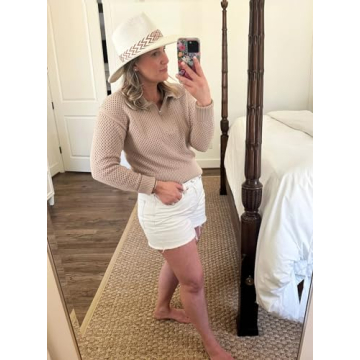 Stylish Doshoop Women's Half Zip Pullover Sweater