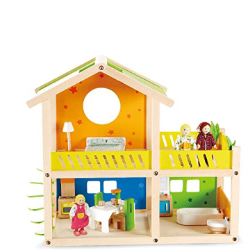 Hape Happy Villa Doll House for Kids 3 Years and Up