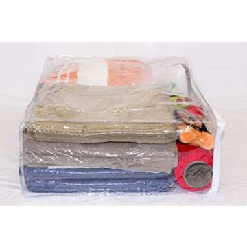 Set of 5 Eco-Friendly Clear Vinyl Storage Bags 22" x 18" x 7.5"