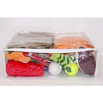 Set of 5 Eco-Friendly Clear Vinyl Storage Bags 22" x 18" x 7.5"