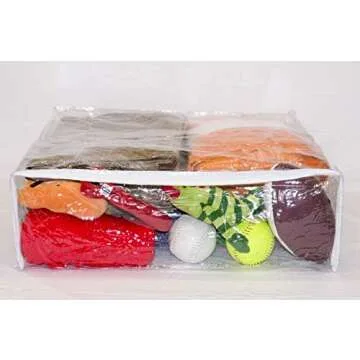 Set of 5 Eco-Friendly Clear Vinyl Storage Bags 22" x 18" x 7.5"