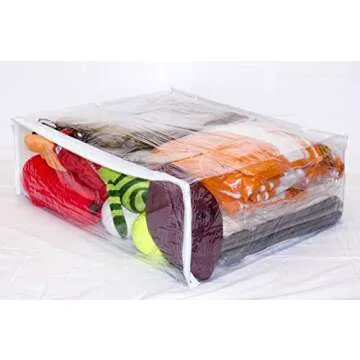 Set of 5 Eco-Friendly Clear Vinyl Storage Bags 22" x 18" x 7.5"