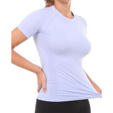 MathCat Women's Workout Shirts - Quick Dry Athletic Tops