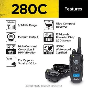 Dogtra 280C Waterproof 127 Level Dog Training E-Collar