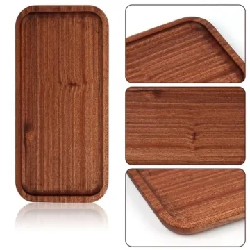 Elegant WUBOECE Wooden Vanity Tray for Organizing