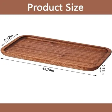Elegant WUBOECE Wooden Vanity Tray for Organizing