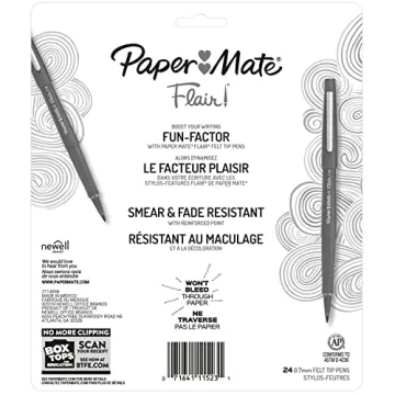 Paper Mate Flair Felt Tip Pens Set of 24 Assorted