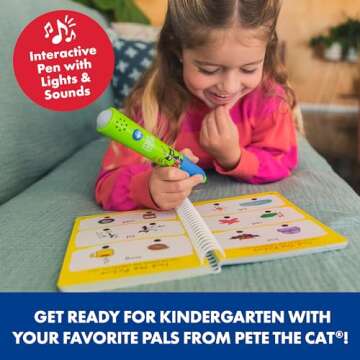 Educational Insights Hot Dots Pete The Cat Kindergarten Reading & Math Workbook, Includes 200 Activi...